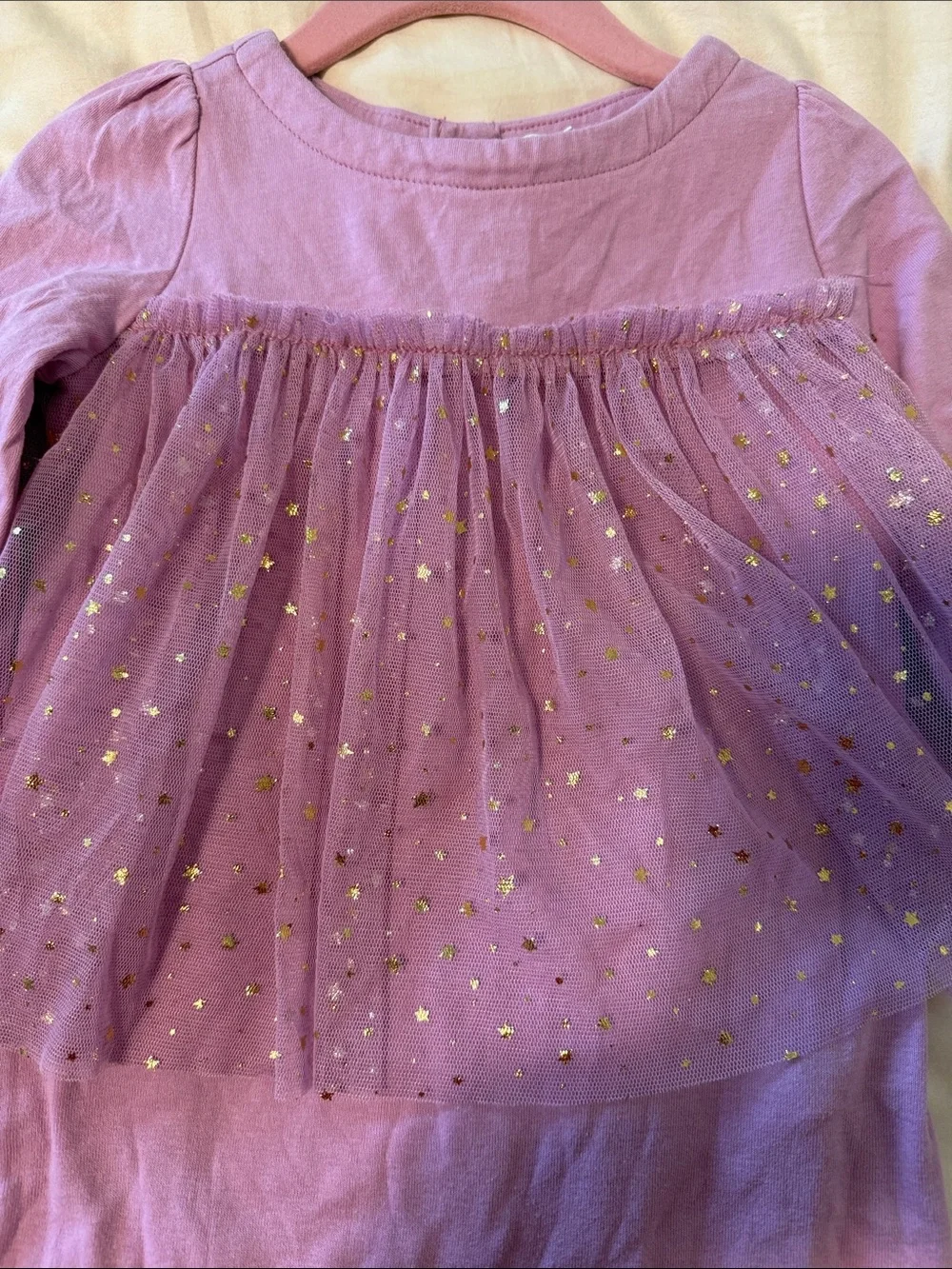 GAP Pink Tulle Star Trim Baby One-Piece